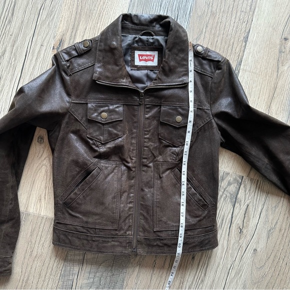 Levi’s Genuine Leather Zip Up Jacket Medium - Picture 12 of 15